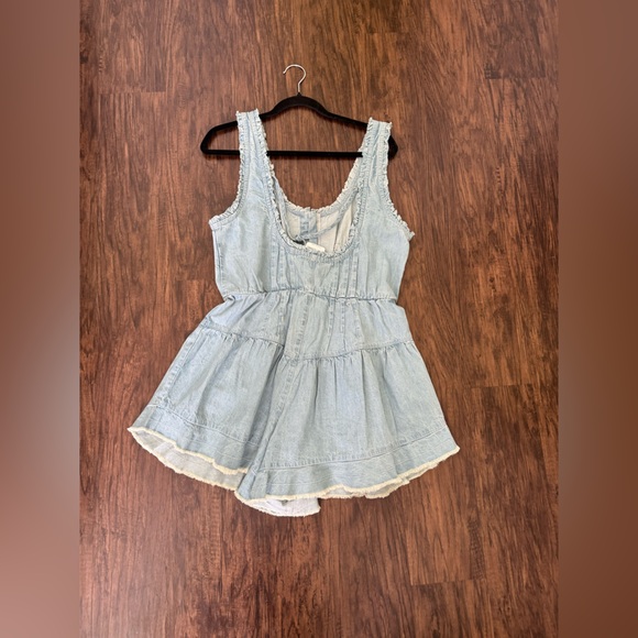 Free People Pants - Free people soft denim romper